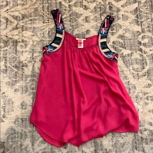 Esley pink blouse with strap detailing